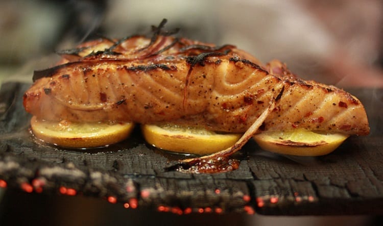 Lemon Slices Under Grilled Fish