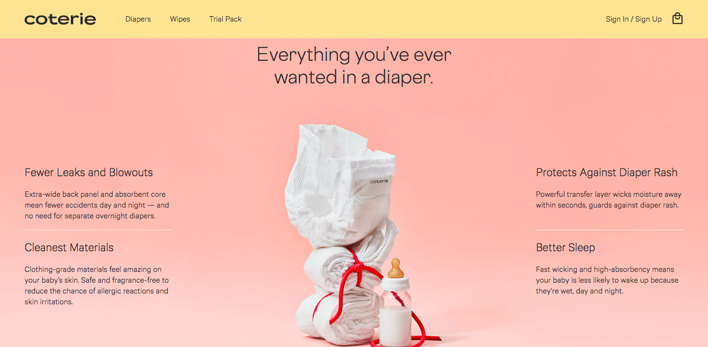 coterie diapers