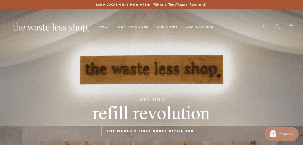 Zero Waste Stores - The Waste Less Shop Homepage