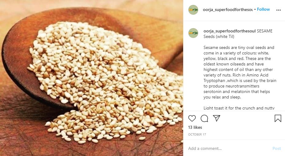 Screengrab Sesame Seeds for Plant-Based Milk