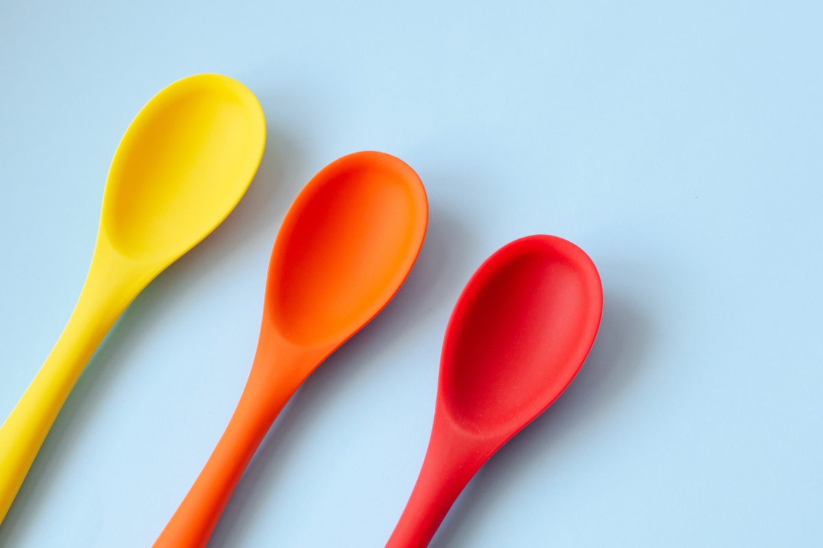 Is Silicone Eco-friendly? Stock image from Canva of colourful silicone utensils