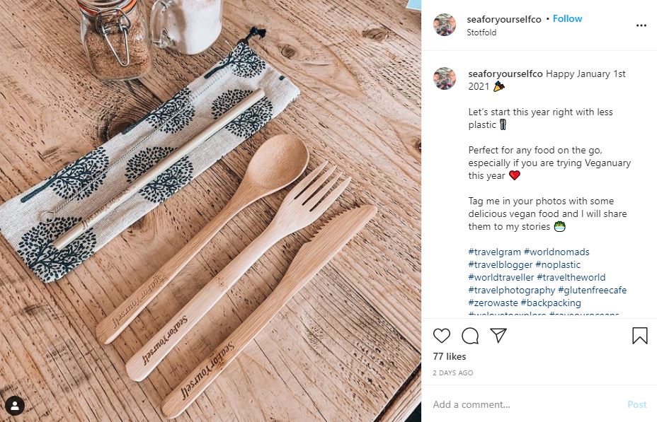 Biodegradable Materials - Bamboo Cutlery Set