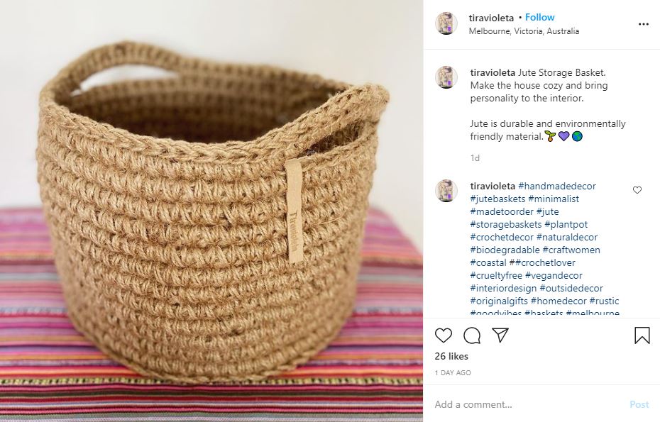 Biodegradable Jute Basket
