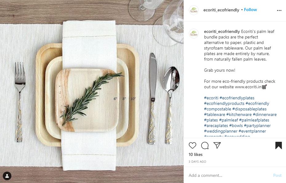 Biodegradable Materials - Palm Leaf Plates