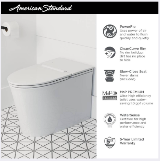 Screenshot of the American Standard WaterSense Certified Eco-Friendly Toilet from Instagram