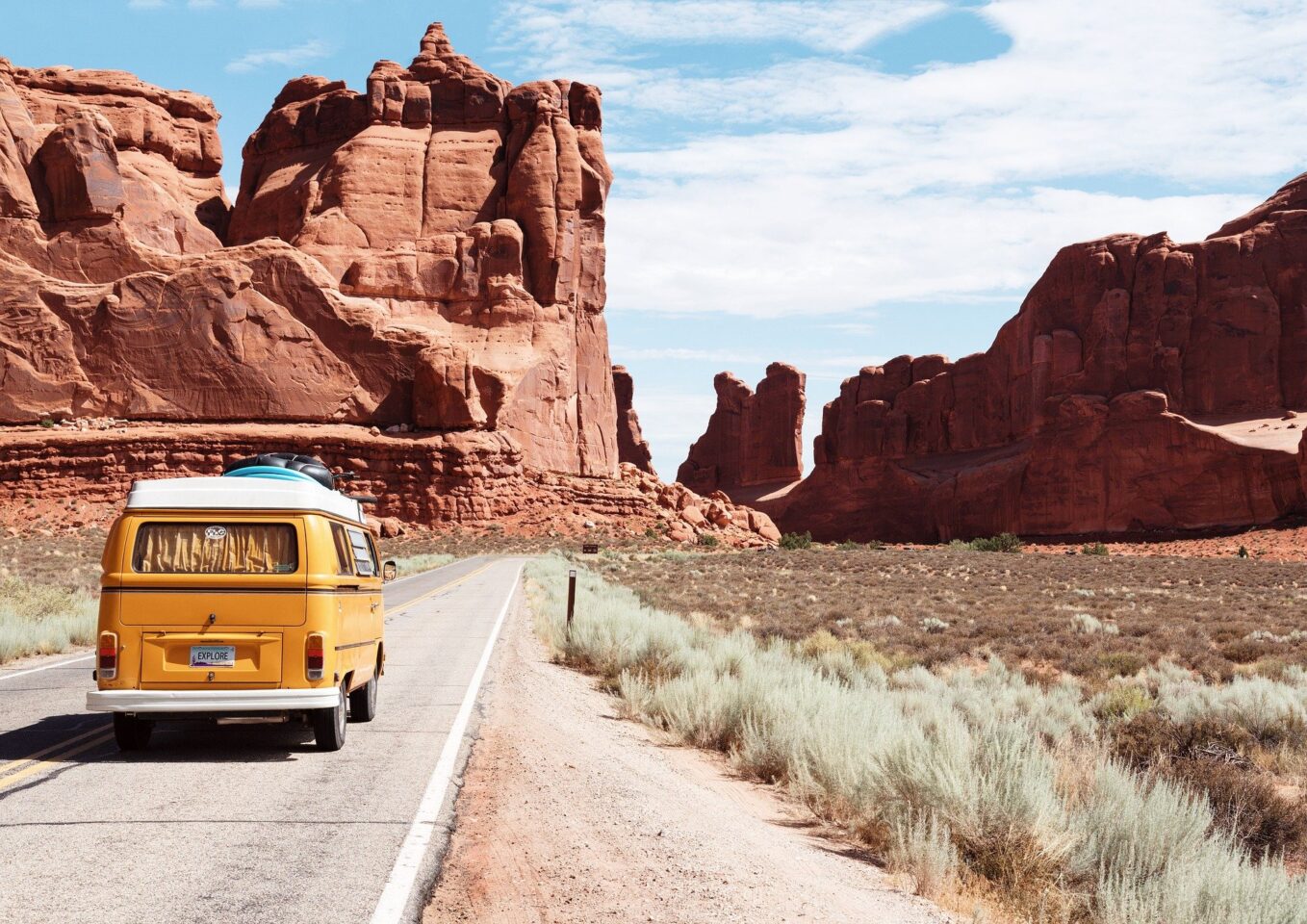 Vintage Yellow Camper Van - Royalty Free Image from Pixabay