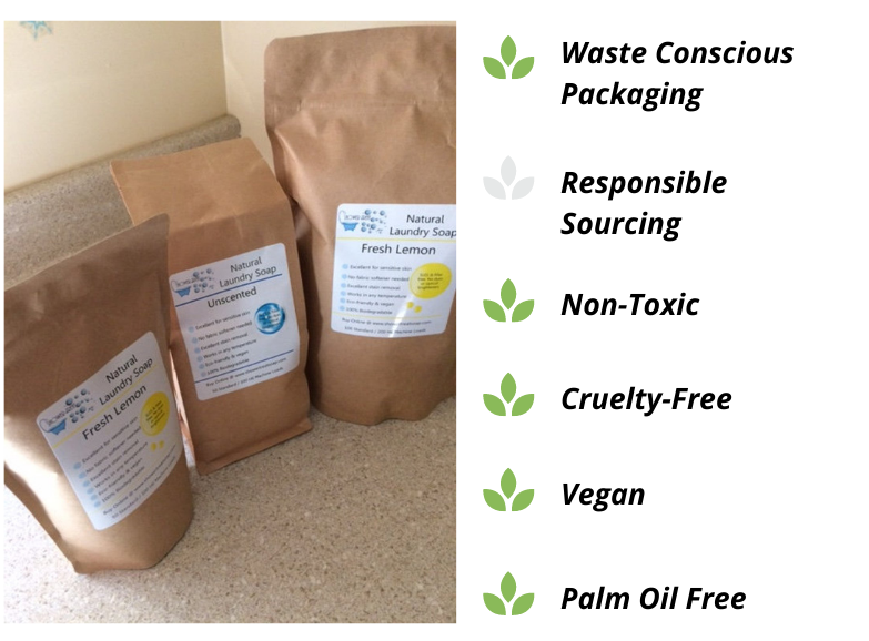 Eco-friendly and zero-waste laundry soap by Shower Treat Soap