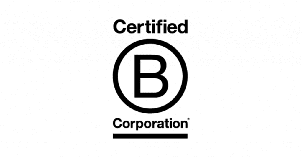 Sustainable certifications - B Corp Logo