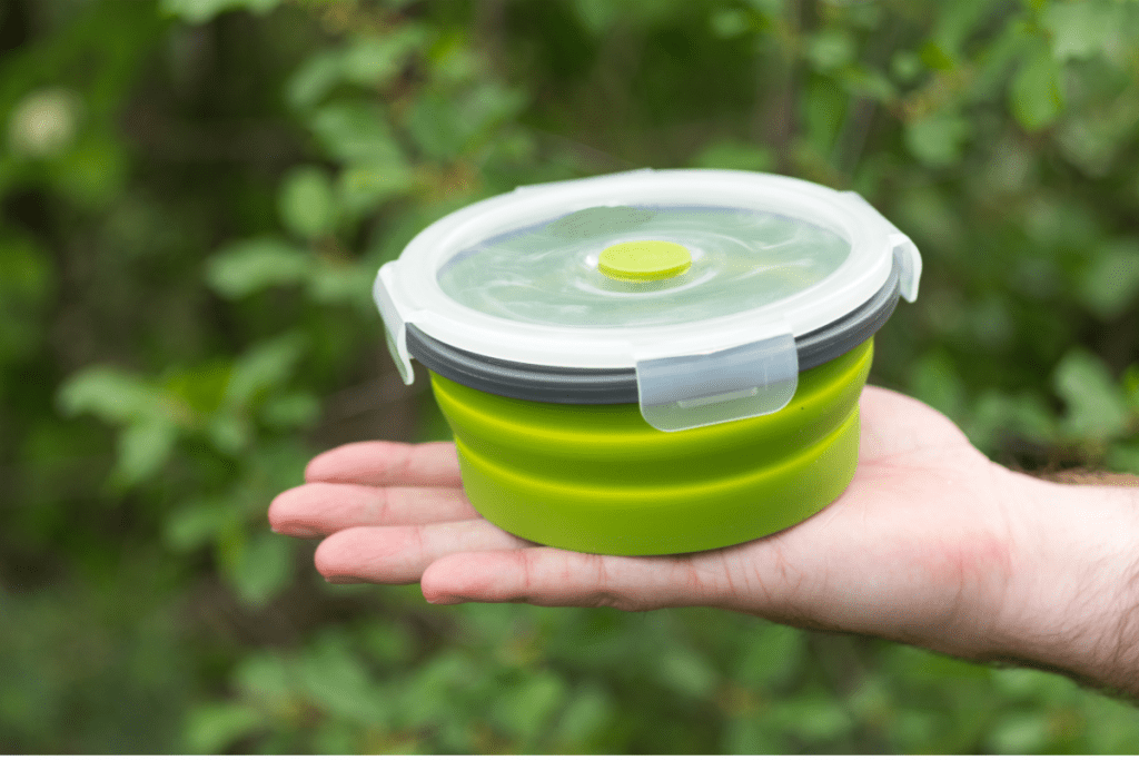 Collapsible Silicone Container - Eco Swaps - Image from Canva