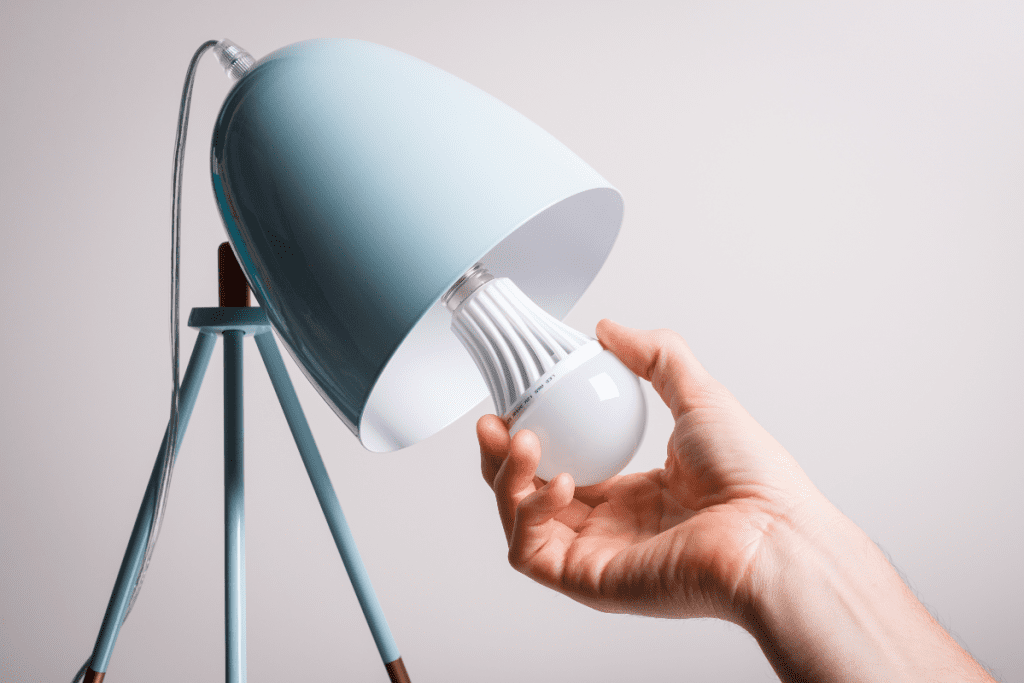 Eco Swaps - Energy Saving Light Bulb and lamp - image from Canva