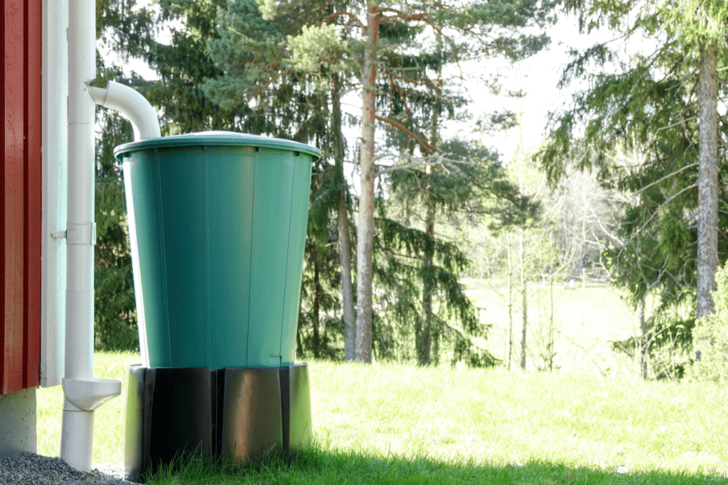 Ways to Conserve Water - Image of tank used for Rainwater Harvesting