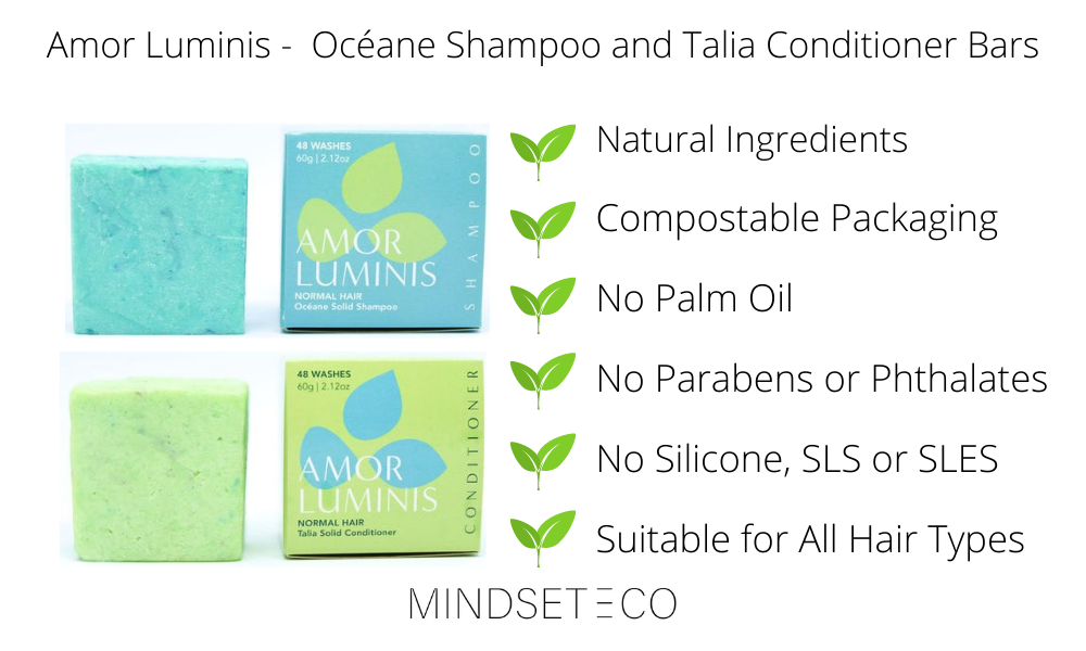 Amor Luminis - Oceane Zero-Waste Shampoo and Talia Conditioner Bars