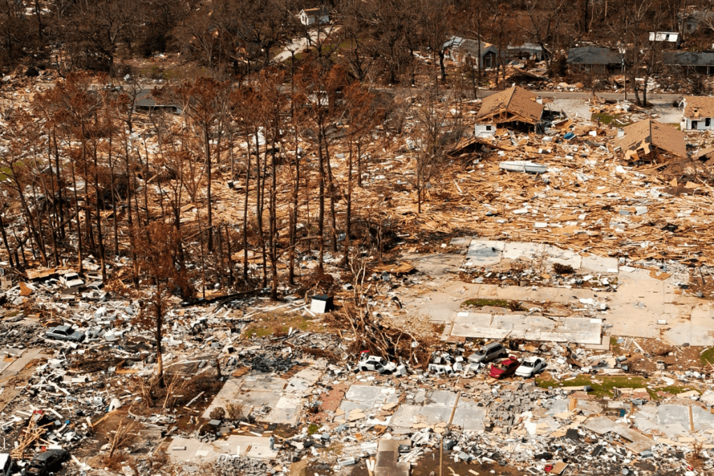 seismic phenomena - construction debris