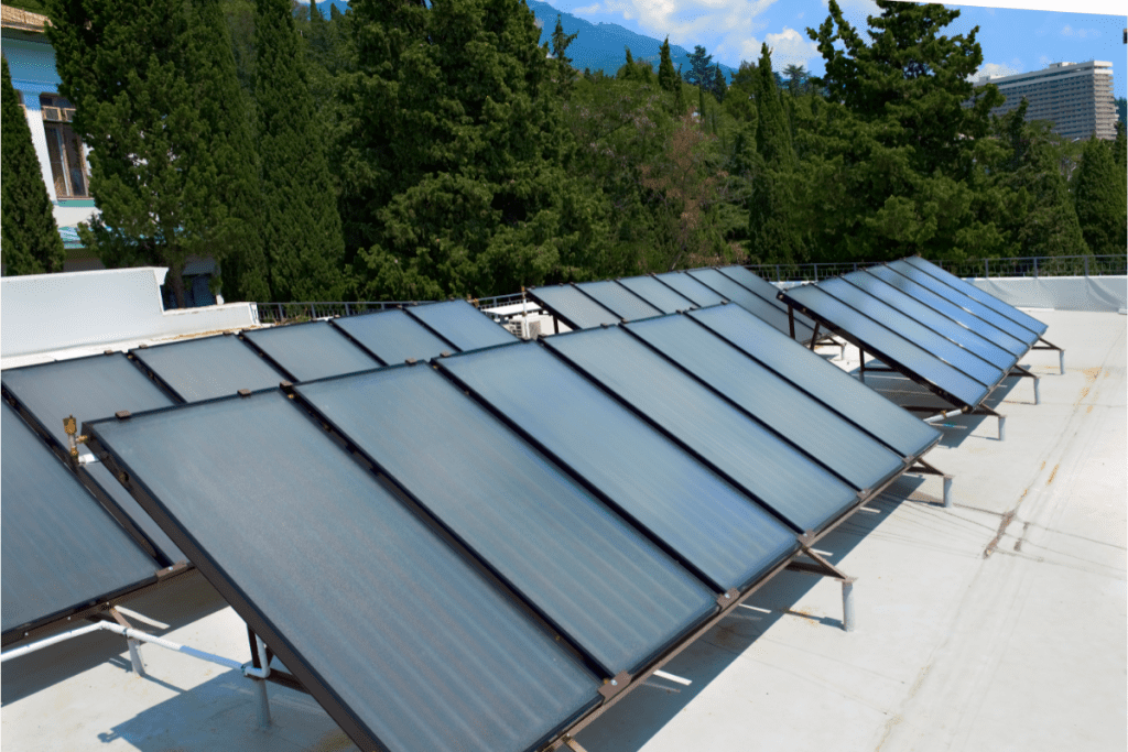 Green Energy Options - Solar Panels on the Roof of a House 
