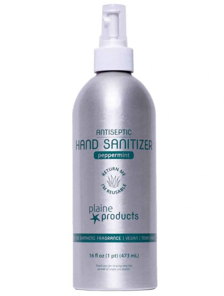 Natural Hand Sanitizers - Plaine Products Peppermint Zero Waste Hand Sanitizer