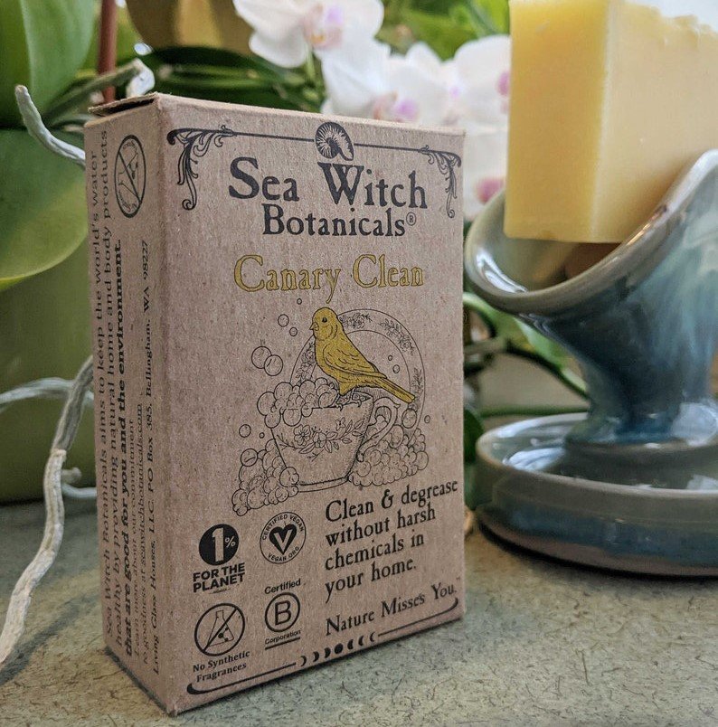 Zero Waste Dish Soap Bars - Sea Witch Botanicals Canary Clean Soap