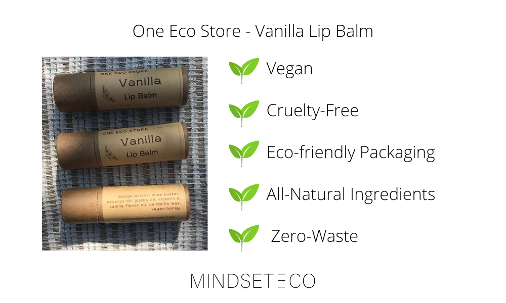 Vegan Beauty Products - One Eco Store's Vanilla Vegan Lip Balm