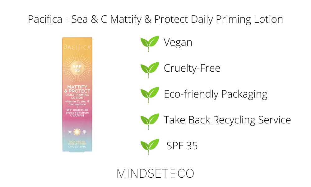 Vegan Beauty Products - Pacifica Sea and C Mattifying Primer Sunscreen SPF 35