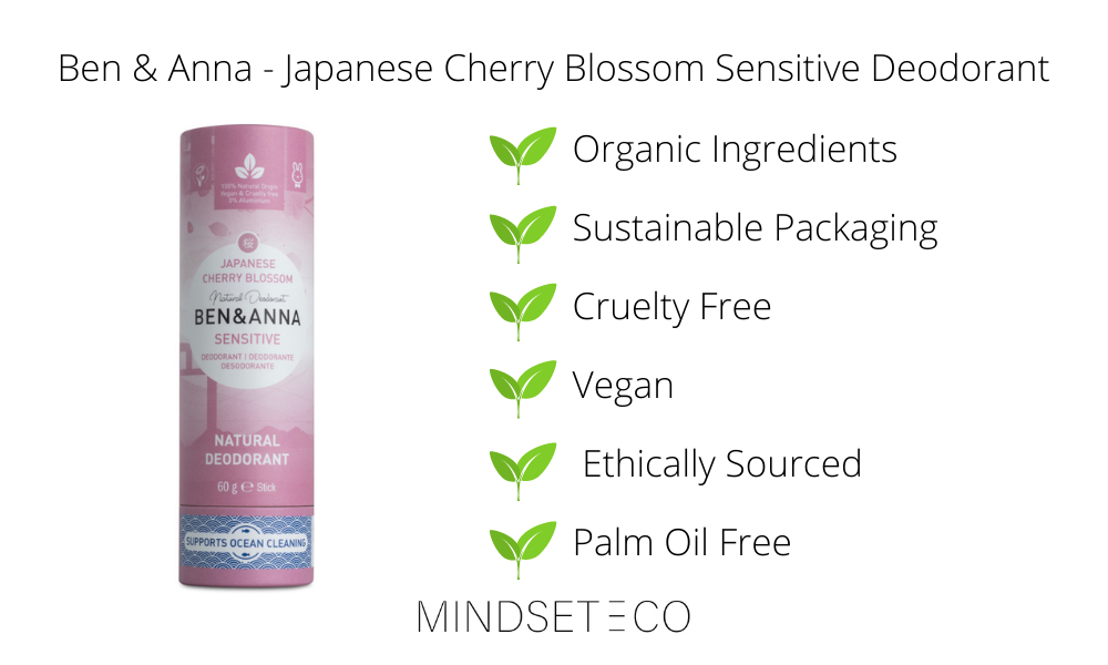 Ben and Anna's Eco-friendly Deodorant Stick for Sensitive Skin