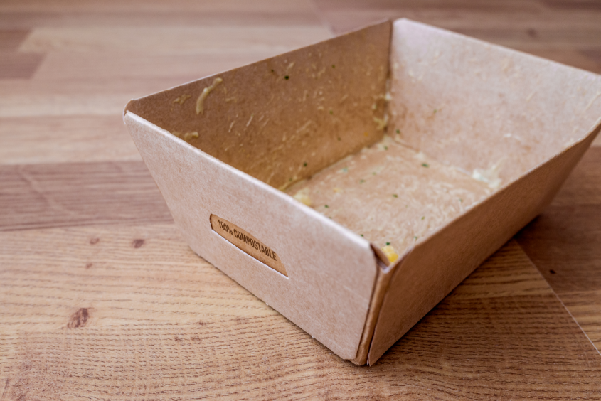 Food container made from Compostable Cardboard Packaging