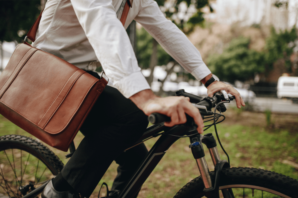 Socially conscious employee - biking to work 