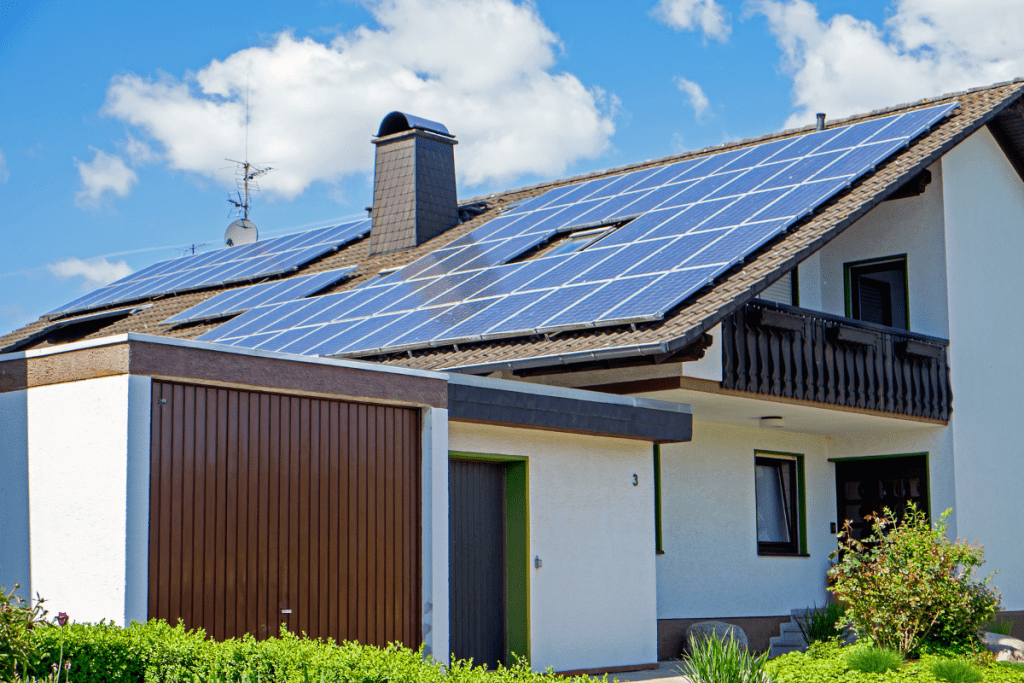 Facts About Solar Power - Solar on the Roof of a modern home