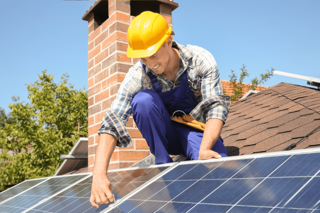Financing solar panels - solar installation on roof