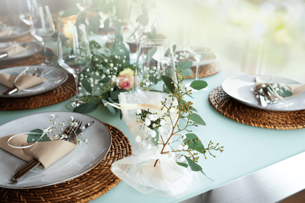 Eco-friendly weddings - wedding table