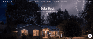 Tesla Solar Roof Homepage