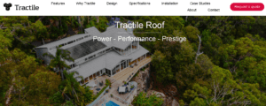 Tractile Solar Roof Homepage