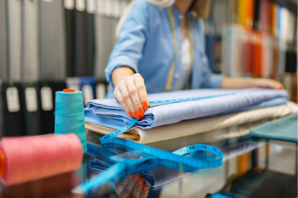 How to Upcycle - Measuring fabric