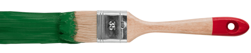 Eco-friendly Renovations - Green Paint in a Wooden Paint Brush