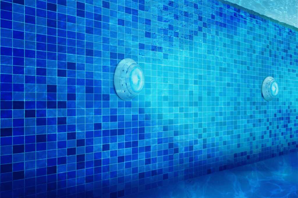 Eco-friendly Pool - Stock Image from Canva of lights under water in a swimming pool