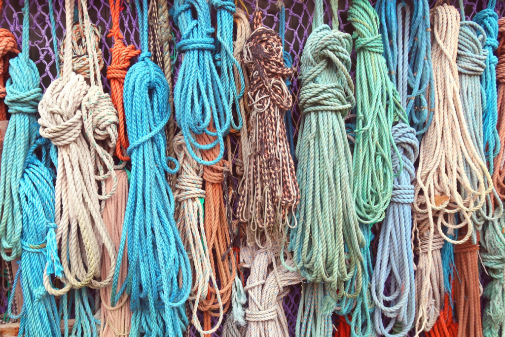 Sustainable Hemp Products - Stock image from Canva of ropes made out of Hemp