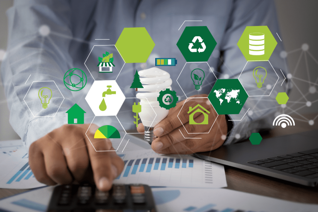 Eco-friendly remote work - stock image from Canva