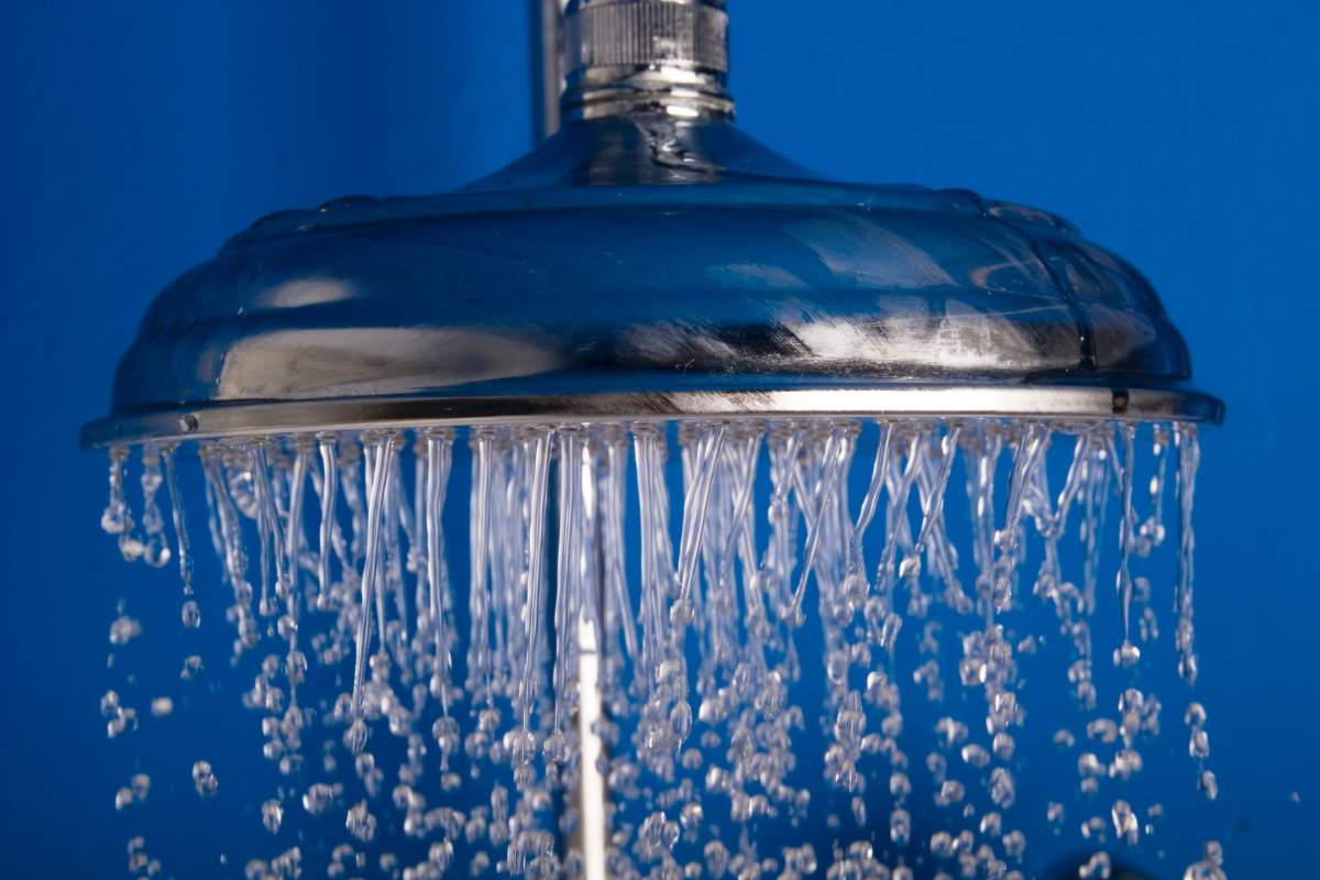 water-saving bathroom fixtures - showerhead