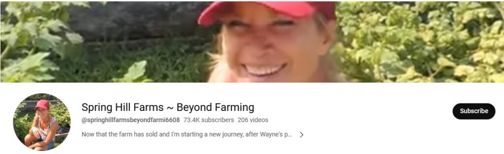 Spring Hill Farms - YouTube channel homepage