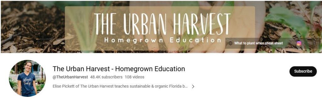 The Urban Harvest - YouTube channel homepage