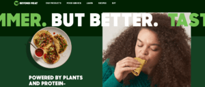 Deforestation Solutions - Beyond Meat Homepage