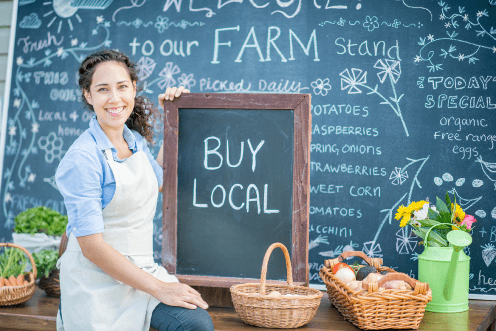 Buy Local Chalkboard Sign