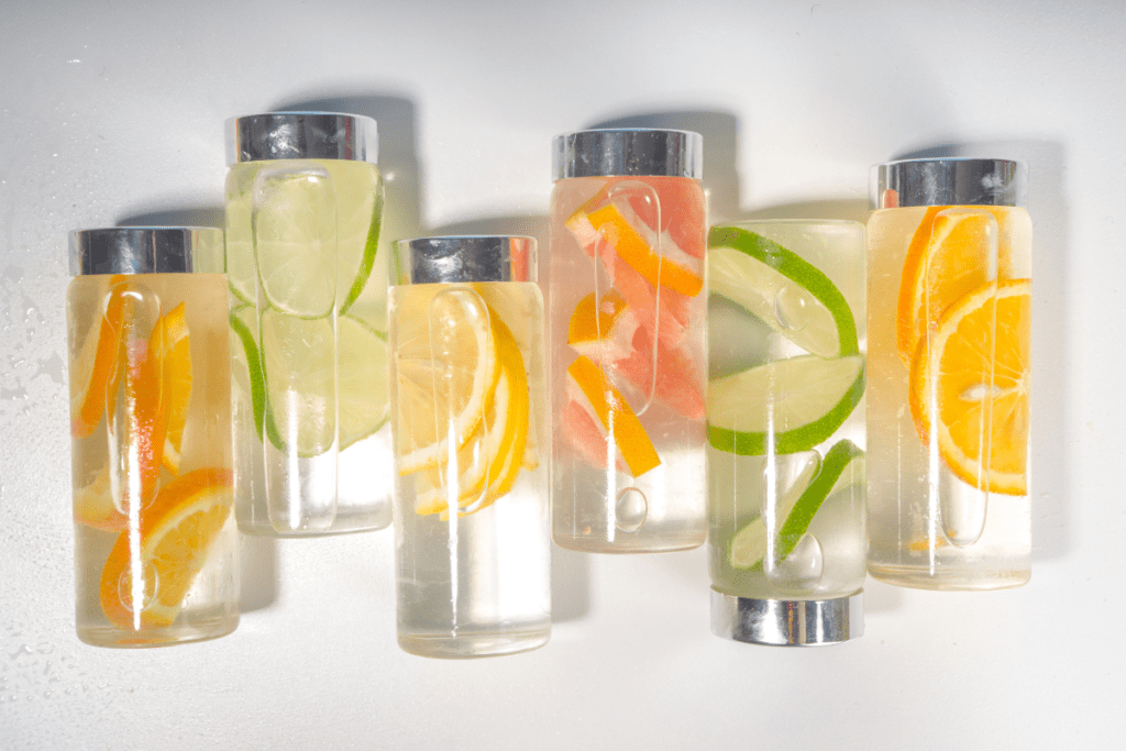 Infused Water in Reusable Water Bottles