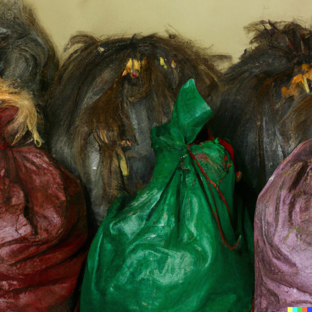 Old hair recycling-bags