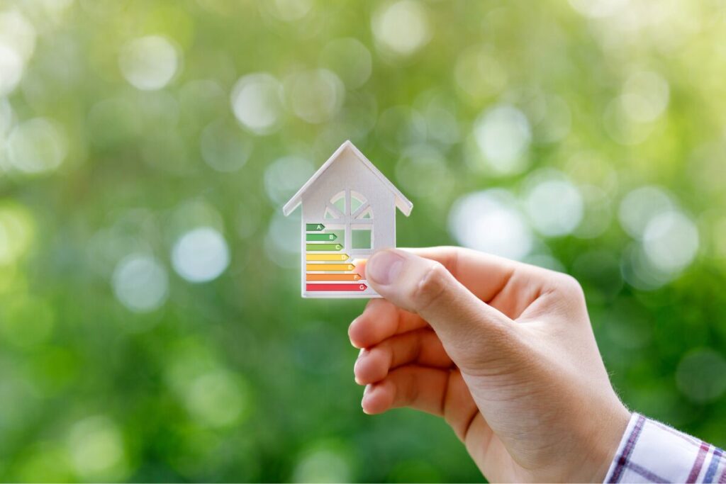 A picture symbol of energy efficiency house
