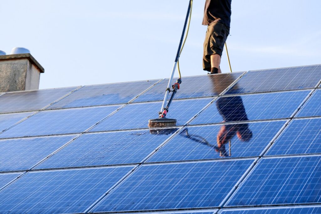 Cleaning of solar panels