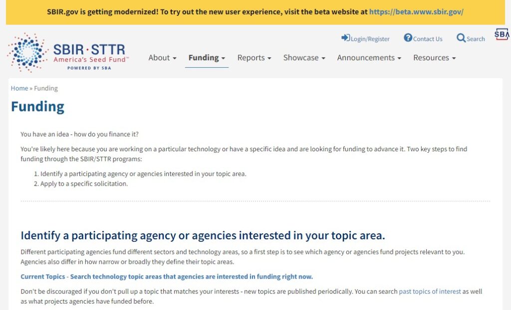 Small Business Innovation Research Program (SBIR)