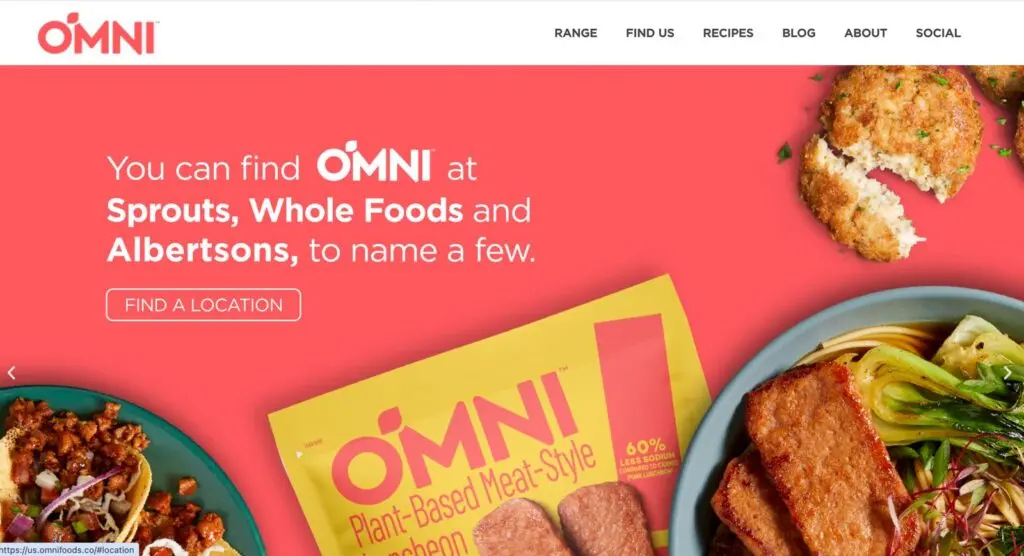 Omni Food Homepage