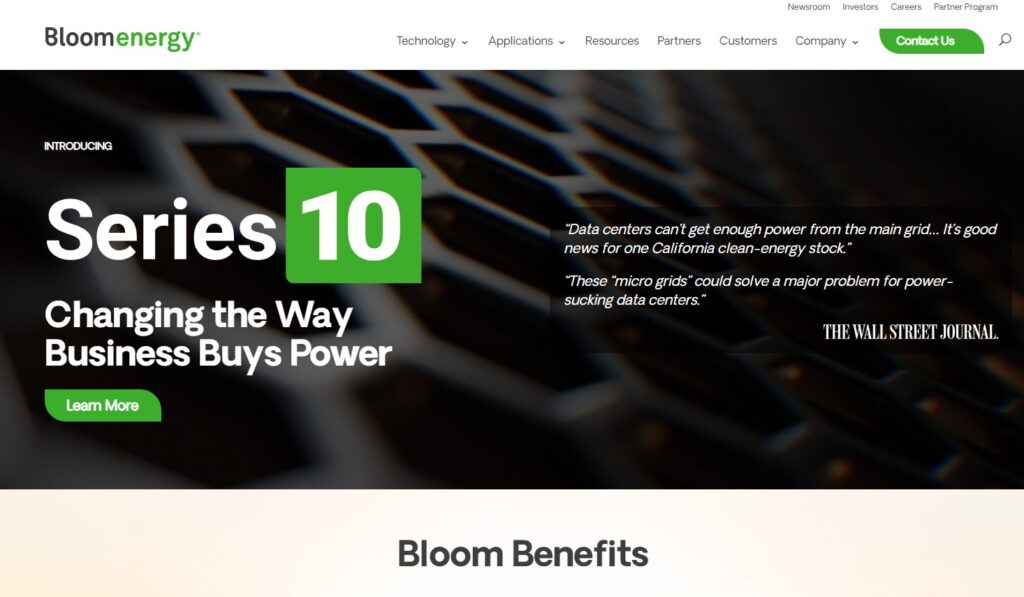 green hydrogen companies - BloomEnergy