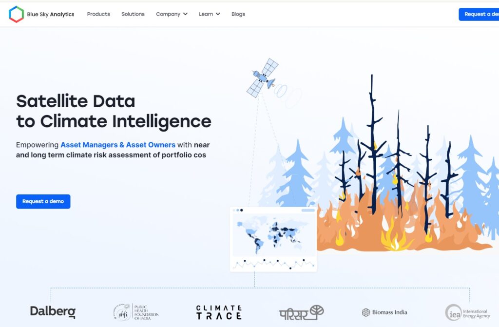 Blue Sky Analytics Homepage