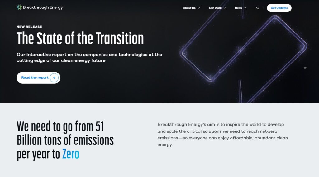 Breakthrough Energy Homepage