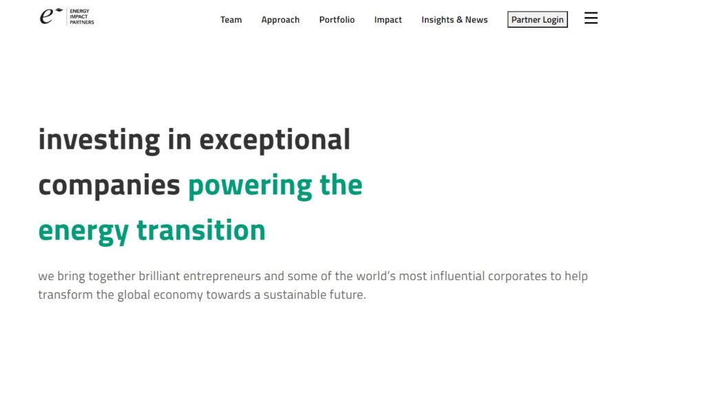 Energy Impact Partners Homepage